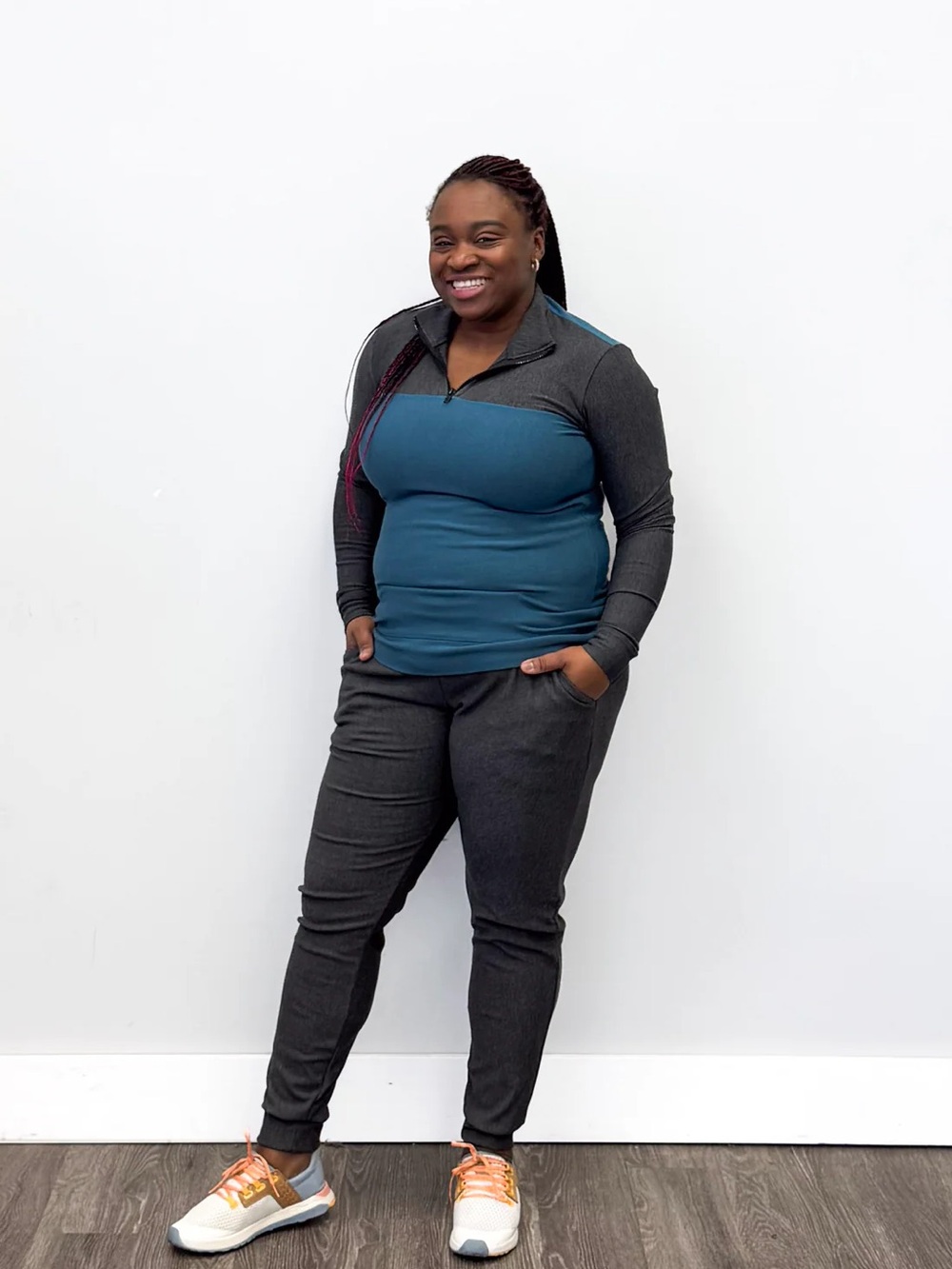 Buttercream Clothing Slim Pants in Charcoal, Size XL
